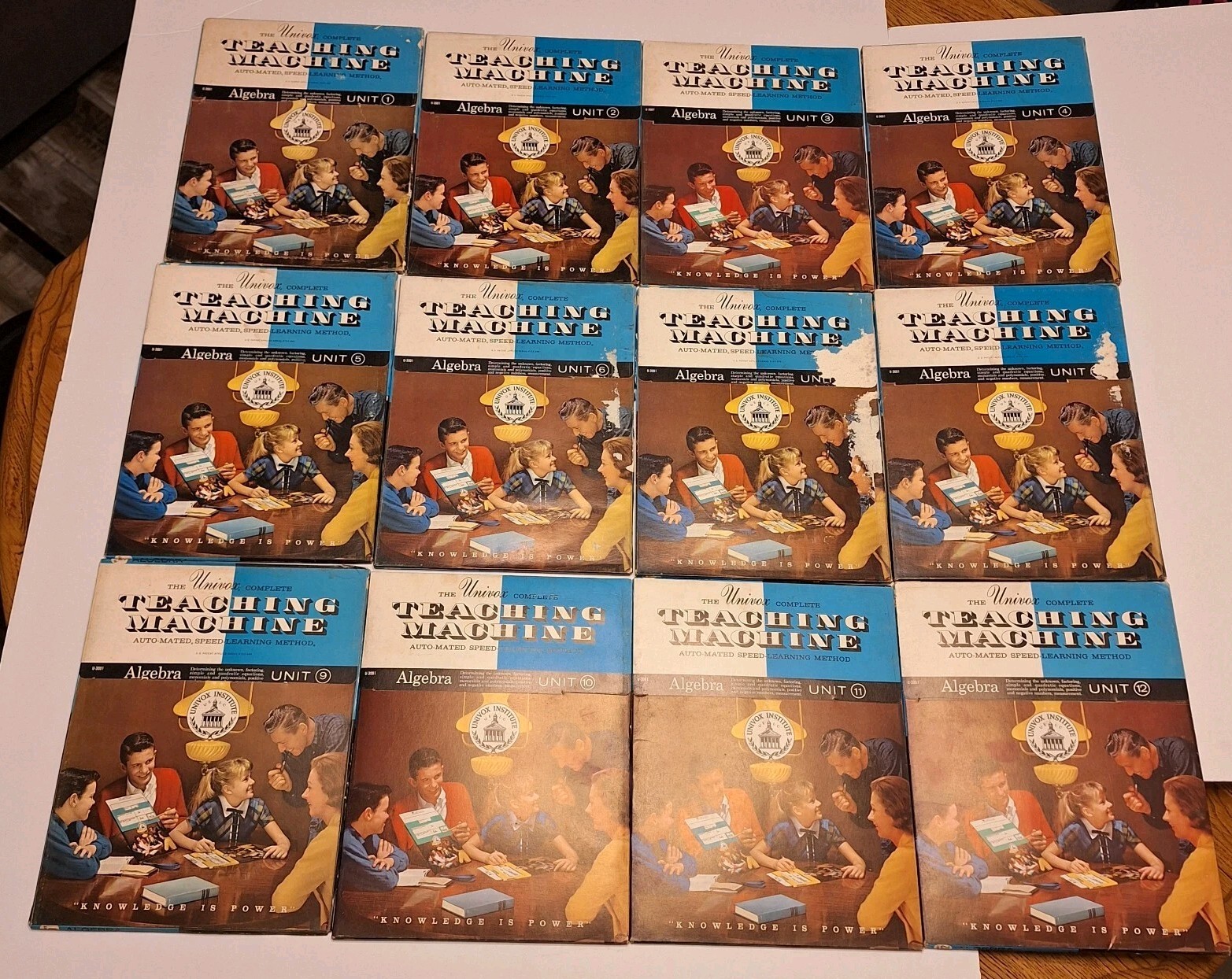 Teaching Machine Universal Univox Automated Algebra Courses 1-12 Vintage Teacher