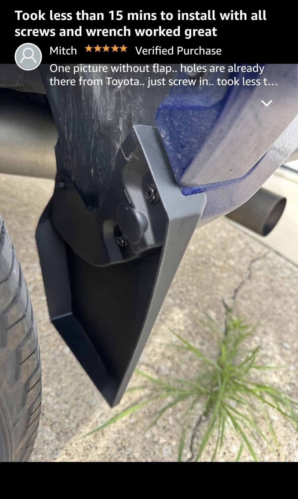 Mud Flaps Compatible with 2024 2025 2026 Toyota Tacoma Without Fender Flare Mud