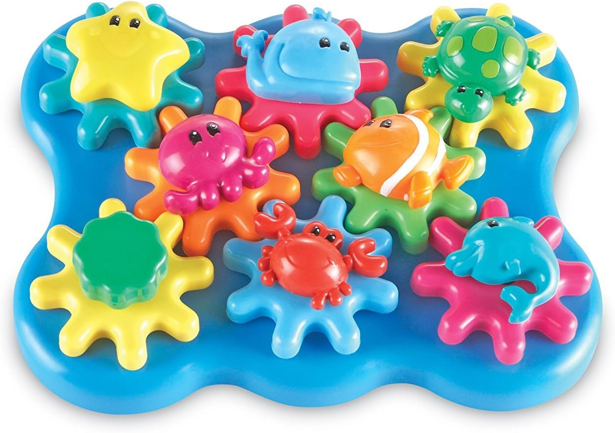 Ocean Wonders Build & Spin, Gears Toy & Building Set, 17 Pieces, Ages 18+ Months