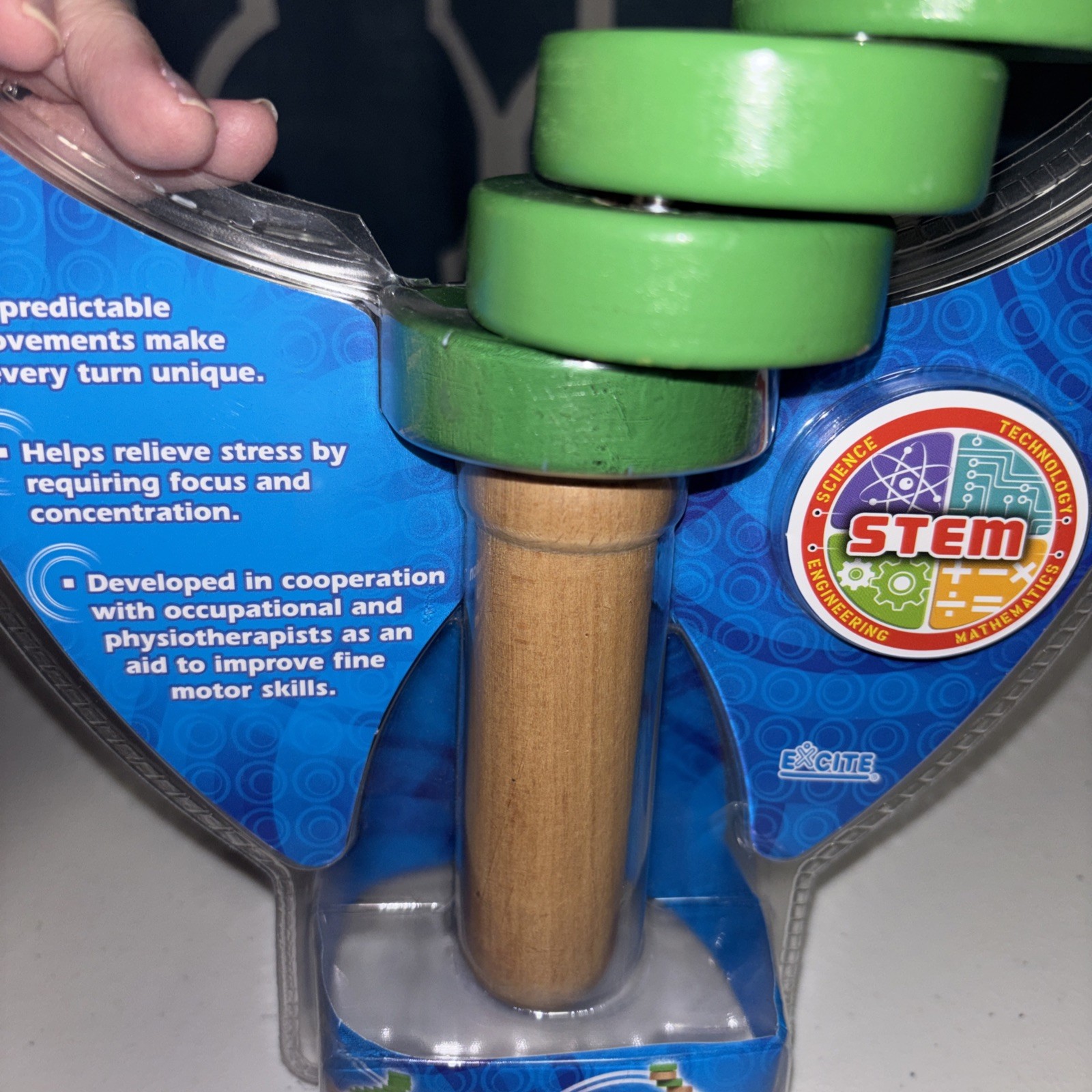 True Balance Coordination STEM Wooden Game Toy Green Fine Motor Skills By Excite