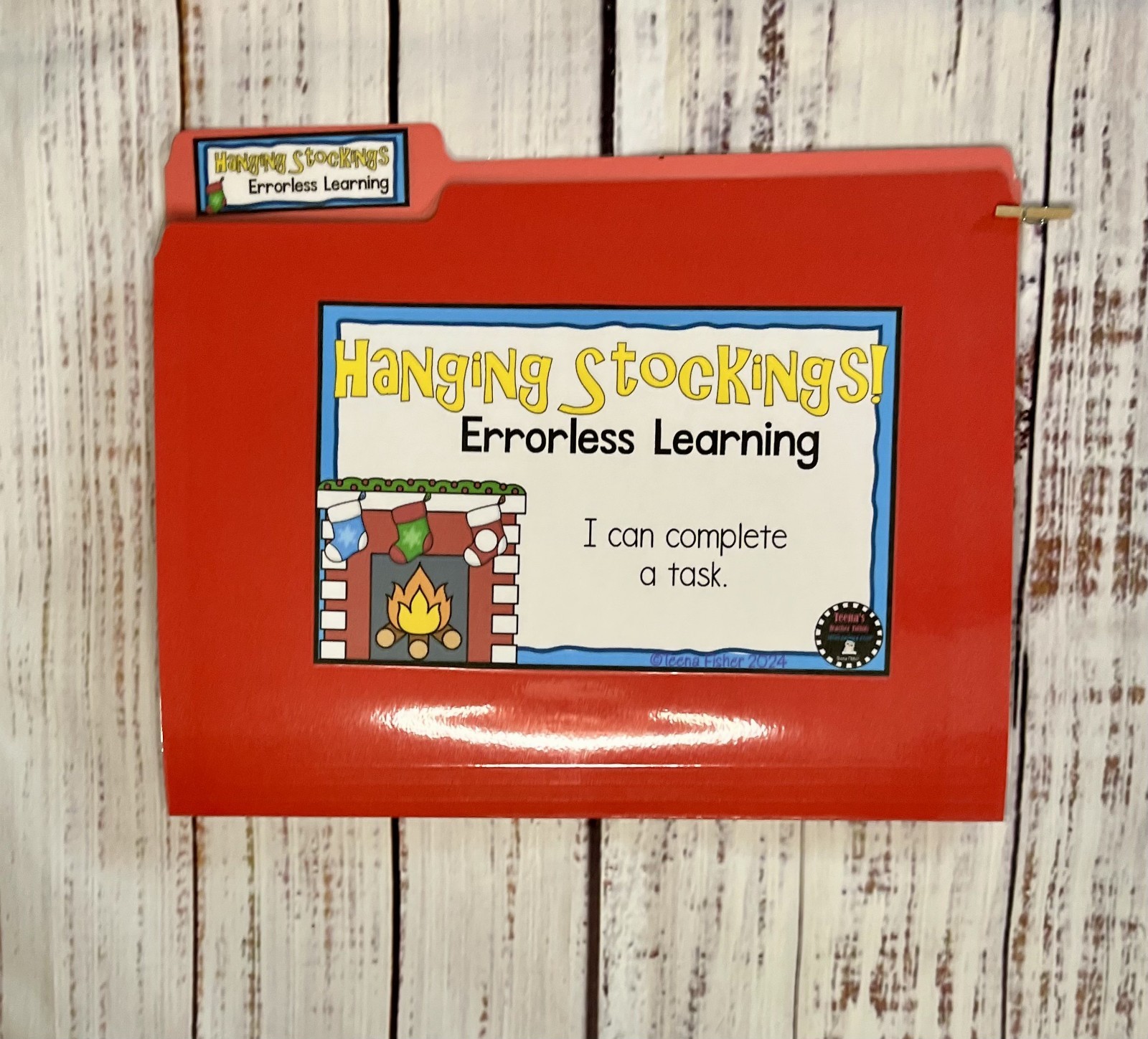 Errorless Learning File Folder Game Hanging Stocking Special Education Christmas