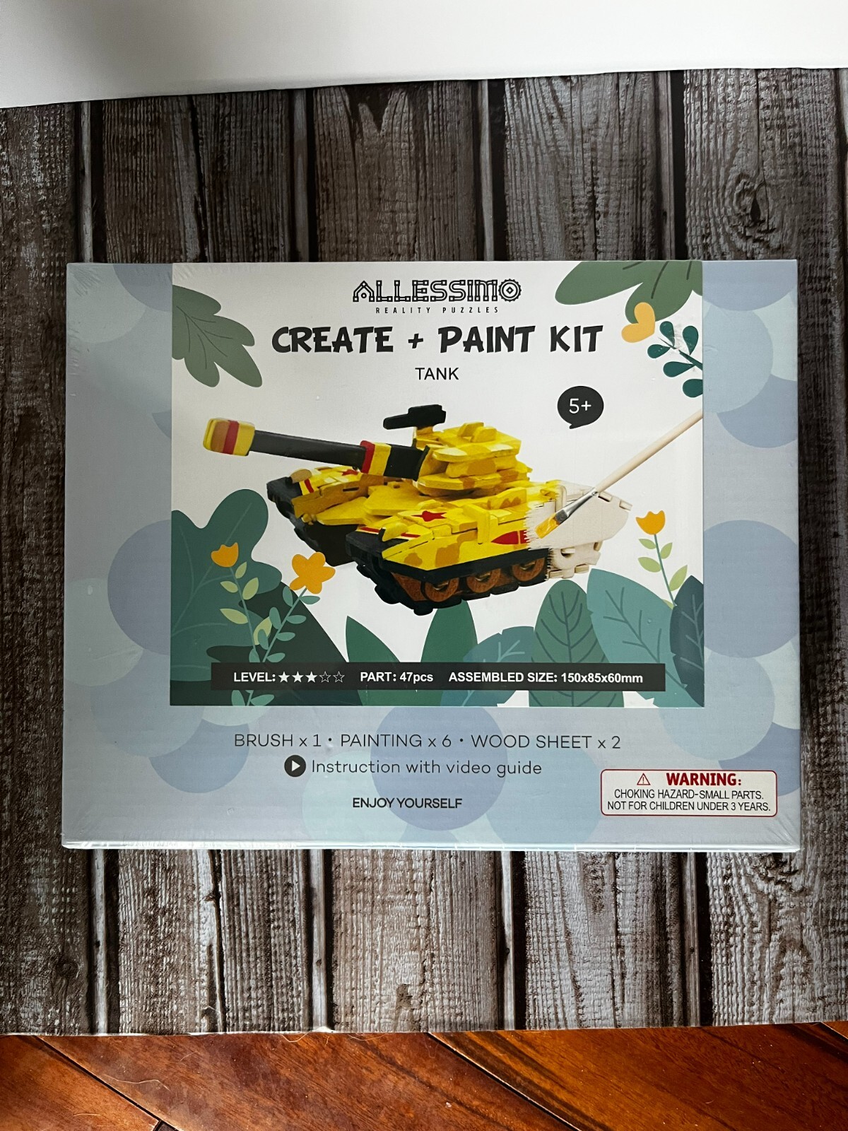 Allessimo Create + Paint TANK 3D Puzzles for Kids Girls and Boys Ages 7 & Up