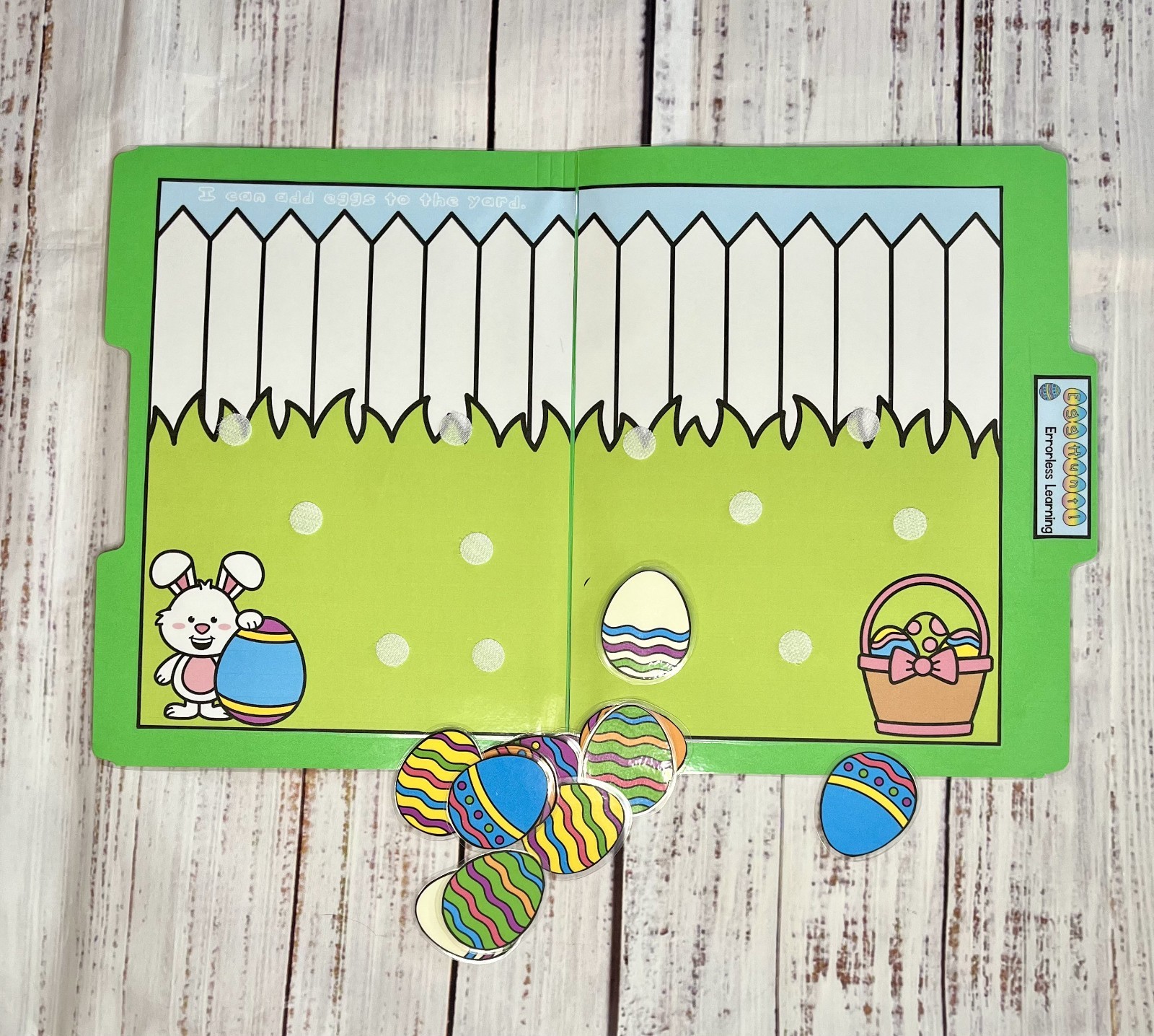 Errorless Learning File Folder Game Egg Hunt Special Education Easter Task Bag