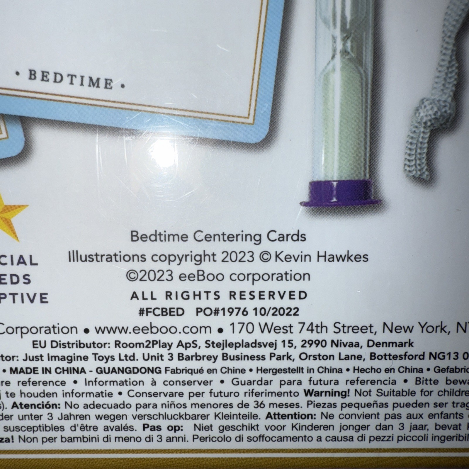 EeBoo Bedtime Centering Cards Exercises & Visualizations 36 Cards Bag Timer