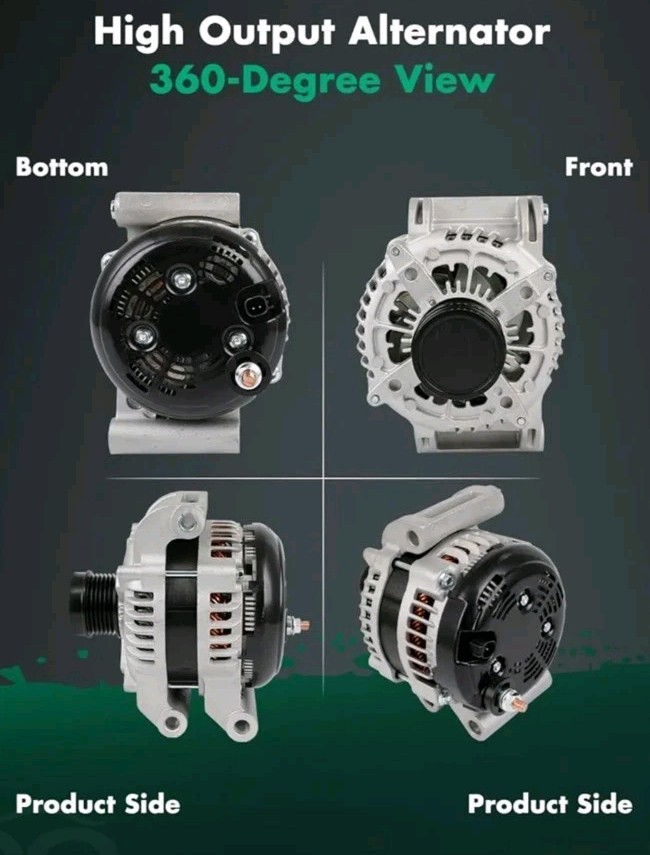 Alternator 12V 220A CW Ford 2011-2021 Jeep Grand, Challenger 11-22, Durango …