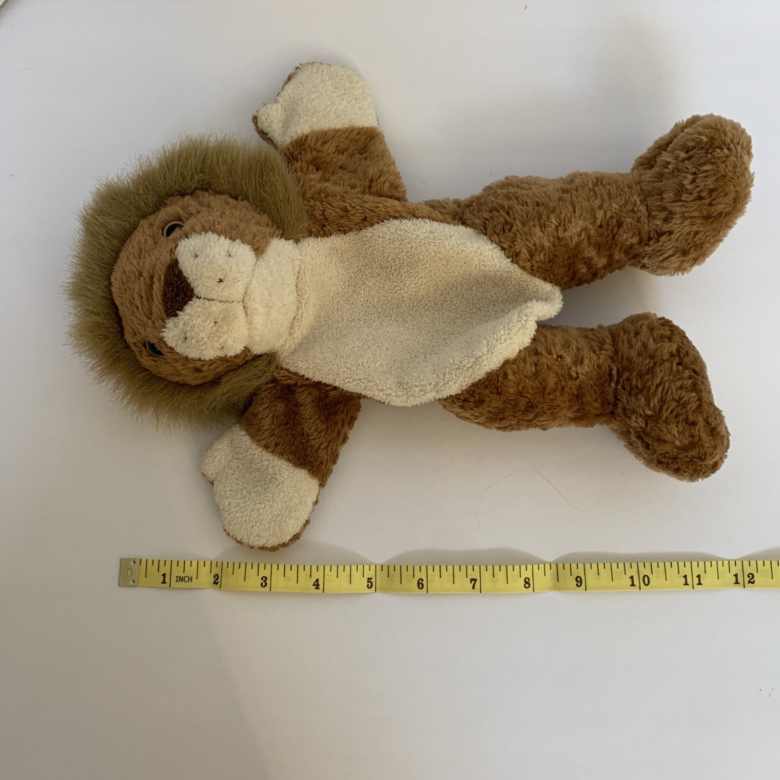 Lion Full Body puppet plush stuffed animal Zoo Wild Safari Mane Pretend Play 12”