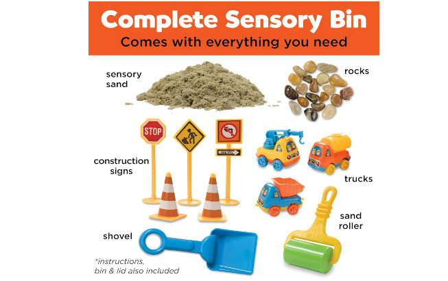 Construction Zone Playset Kids Sensory Bin Preschool Learning Activities Outdoor