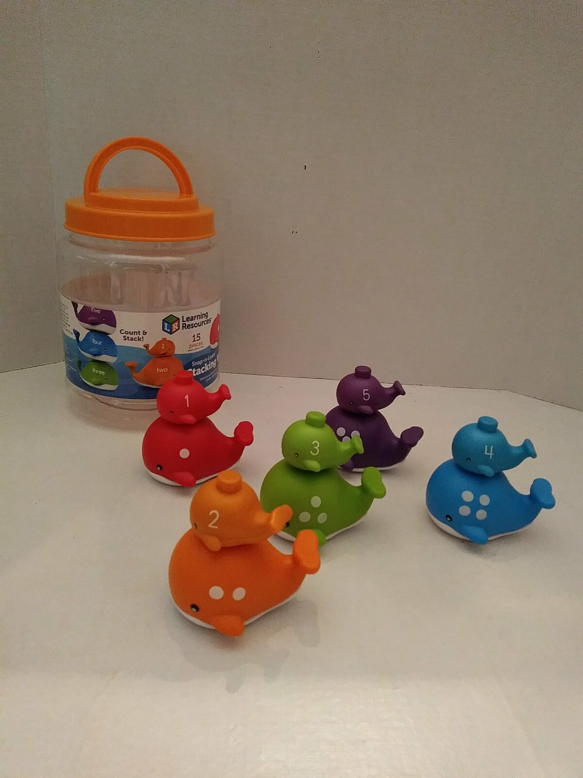 Learning Resources Snap-n- Learn Stacking Whales 15 pcs. #6709