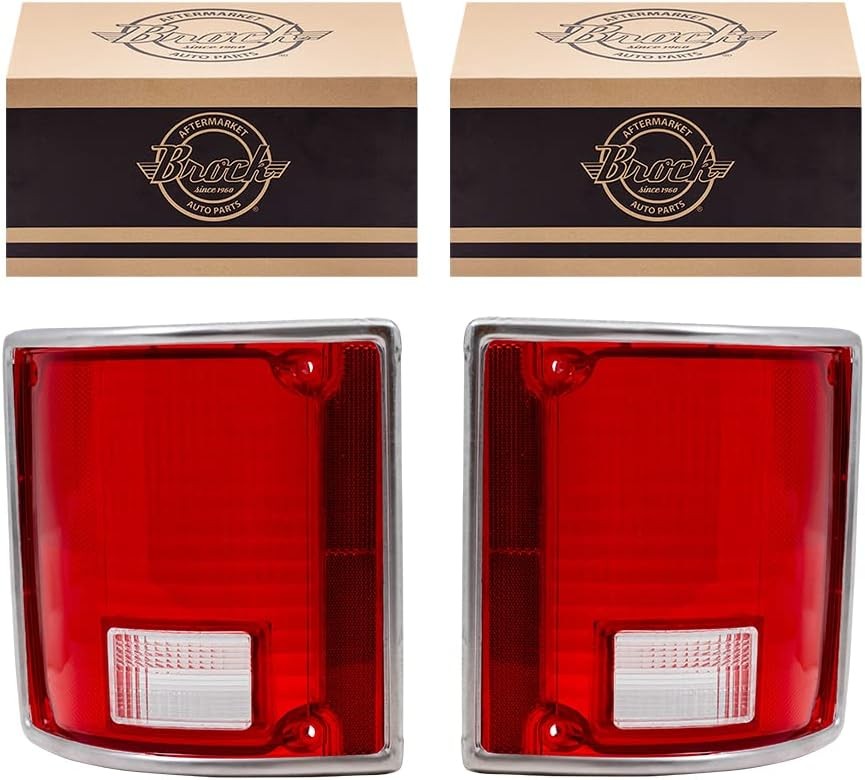 Tail Light Lens for 1975-1986 C10 Lens w/Chrome Trim for 1973-1986 C10 Suburban