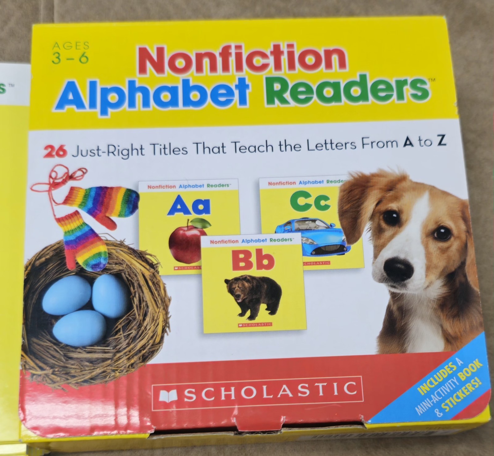 Scholastic Nonfiction Alphabet Readers Box Set Ages 3-6 Activity Book