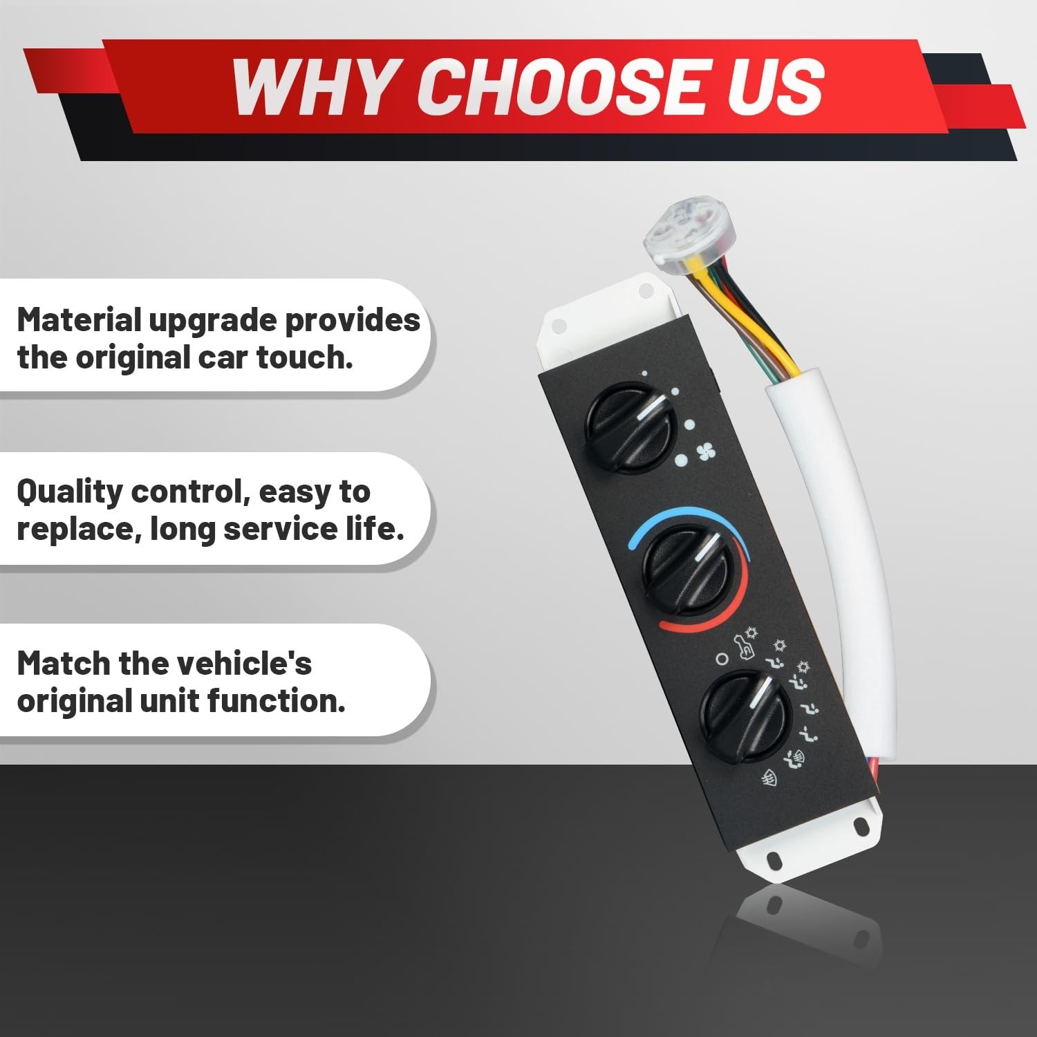 AC Heater Climate Control Module Compatible with Jeep Wrangler TJ 1999 2000 2…
