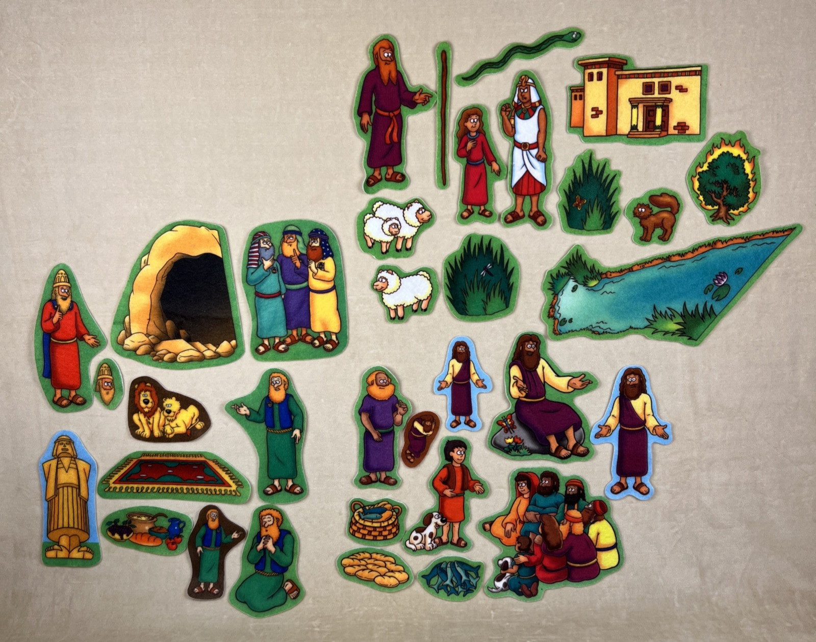 Little Folk Visuals Beginner’s Bible Felt Flannel Board Story Set Mixed Lot