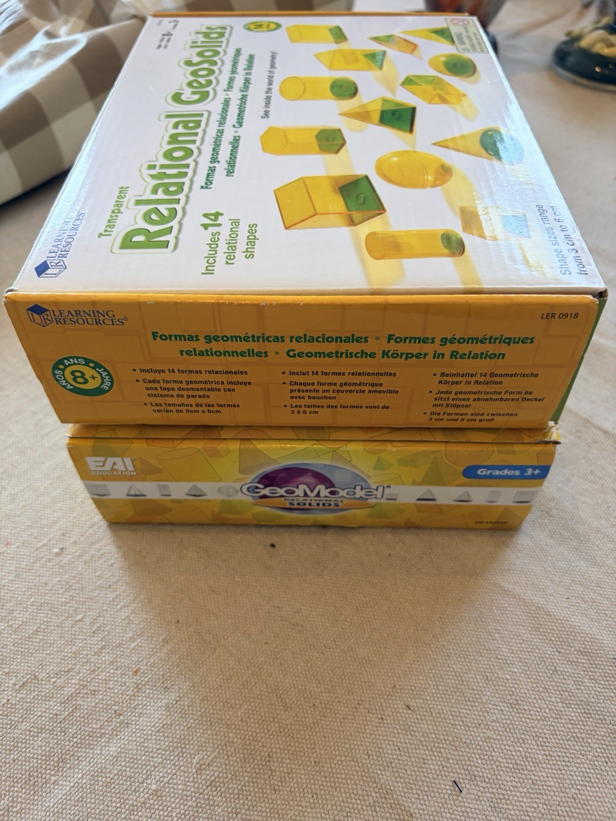 Elementary Geometry Manipulatives 2 Instructional Sets Homeschool Teacher Math