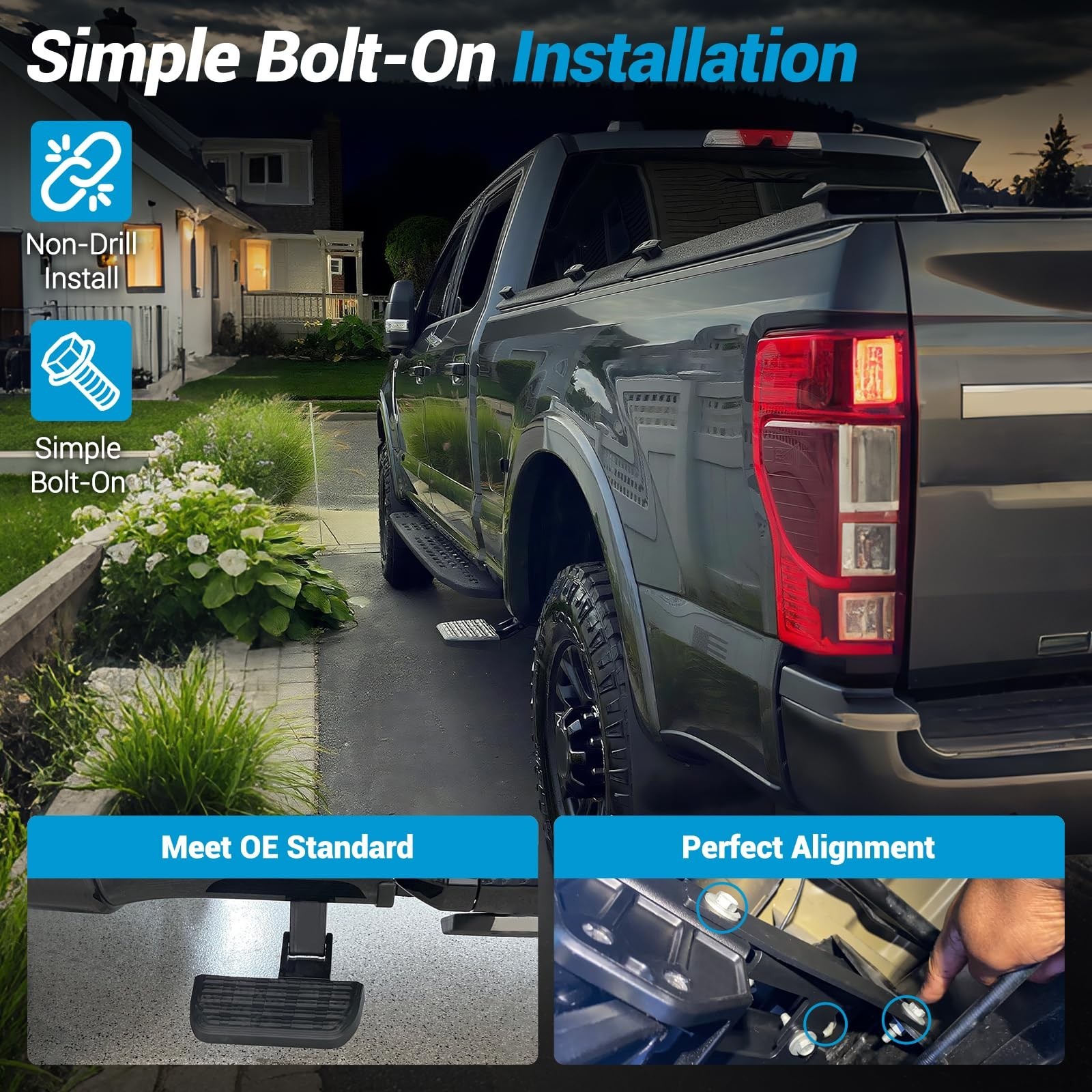 75413-01A Truck Bed Side Step Retractable Step for 2017-2022 Ford F250 F350 S…