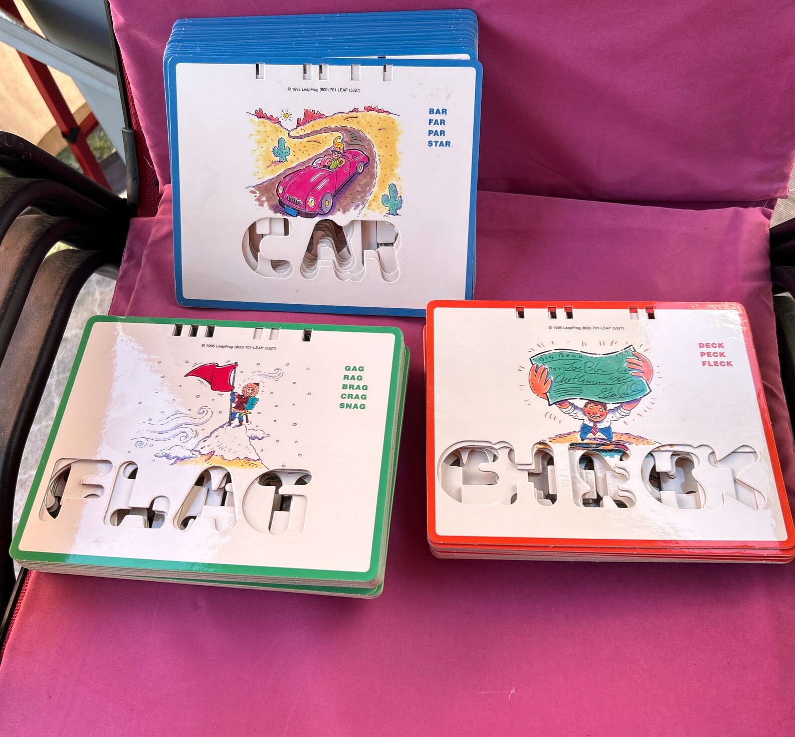 1995 Leak Frog Spelling Cards Vintage 20 Cards In Each Pack Altogether 60 Cards