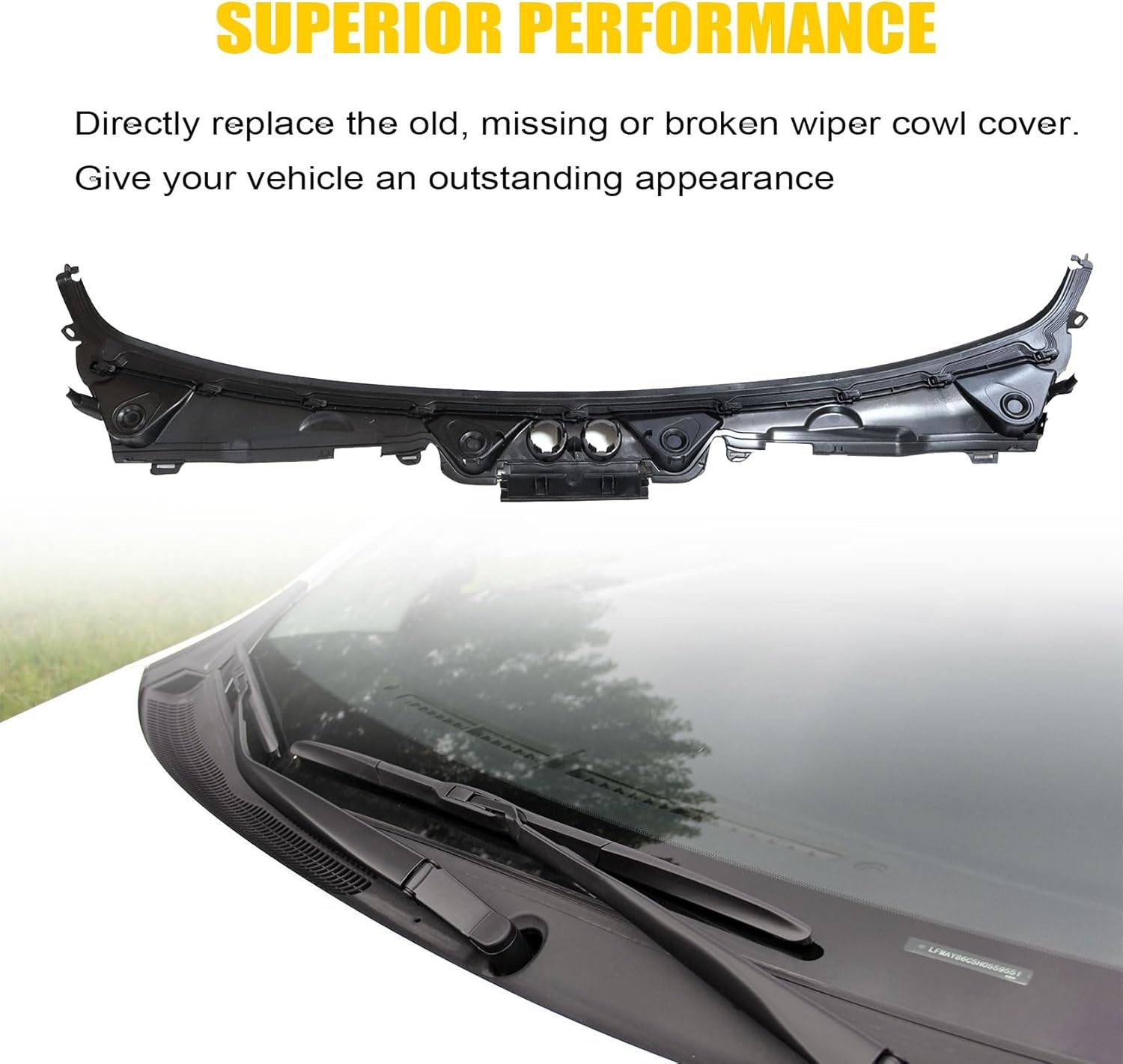 FZJDSD Windshield Wiper Cowl Cover Panel 1PC Front 51717258177 Compatible with