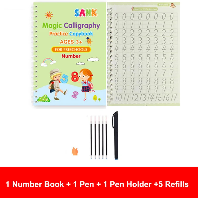 Sank Magic Practice Copybook Pen Preschools Kids Calligraphy English Verison Fre