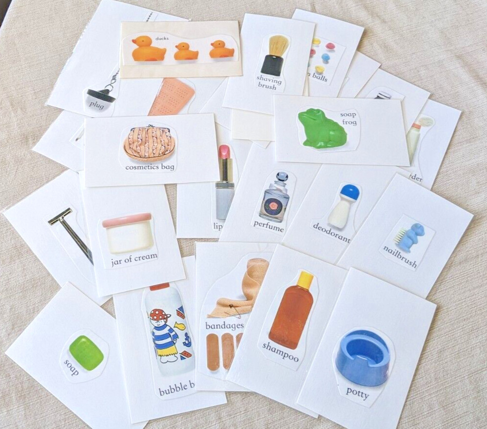 PECS – Early Intervention Speech ABA Therapy 24 Cards (Bath)