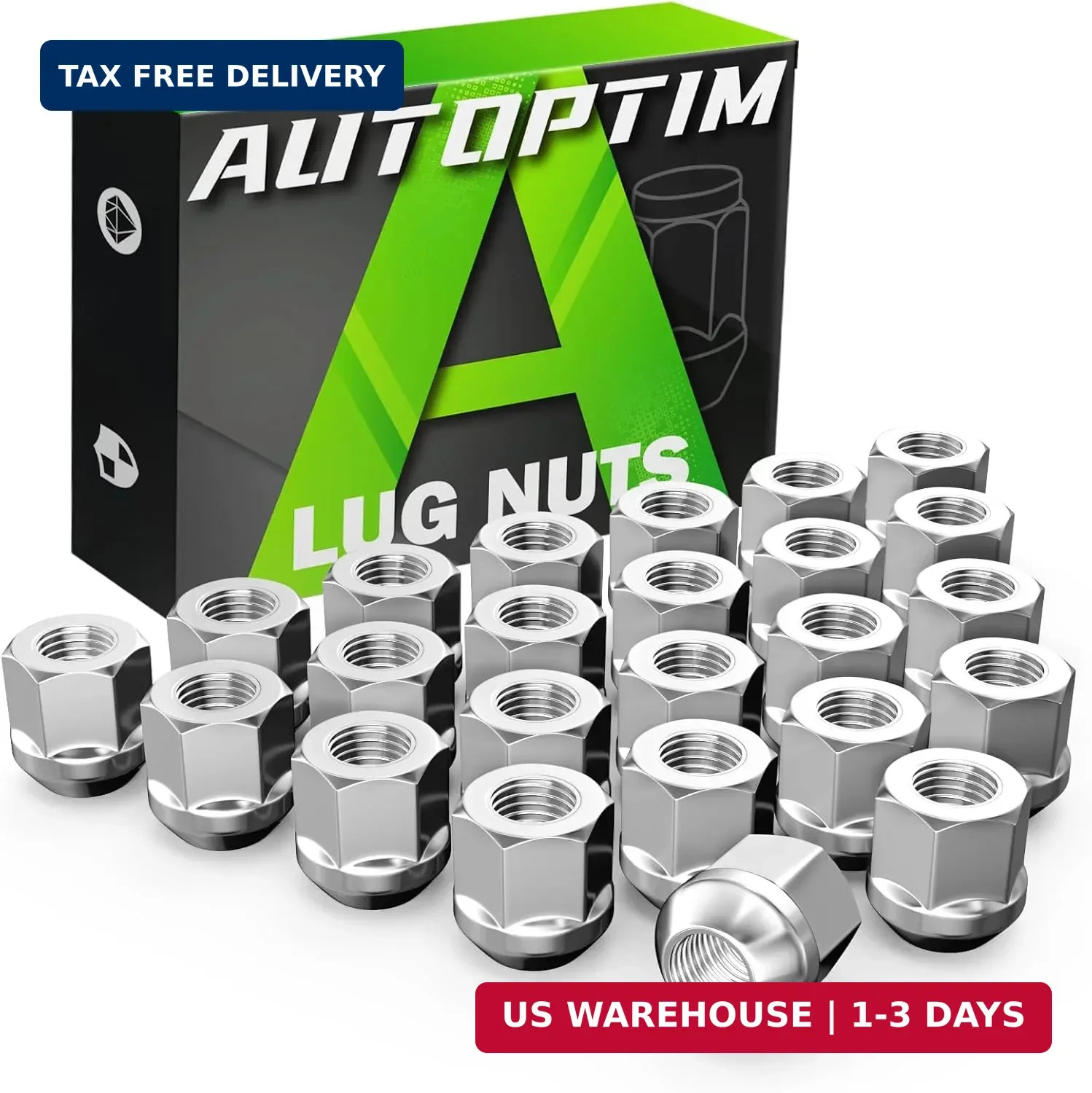 AUTOPTIM M14x1.5 24PCS Open End Lug Nuts – Replacement Chevy Silverado 1500 Taho