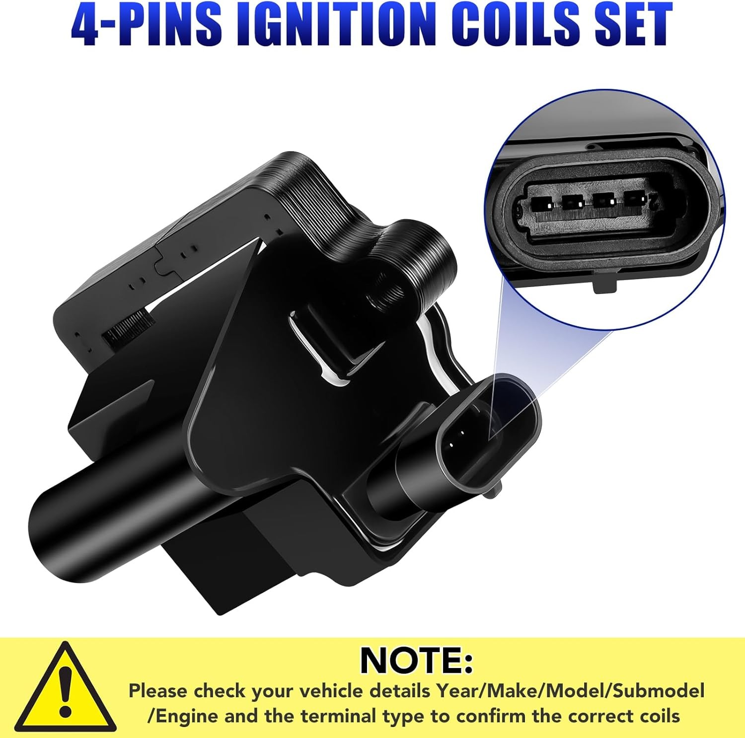 Set Of 8 Square Ignition Coils Chevy Silverado UF271 4.8 5.3