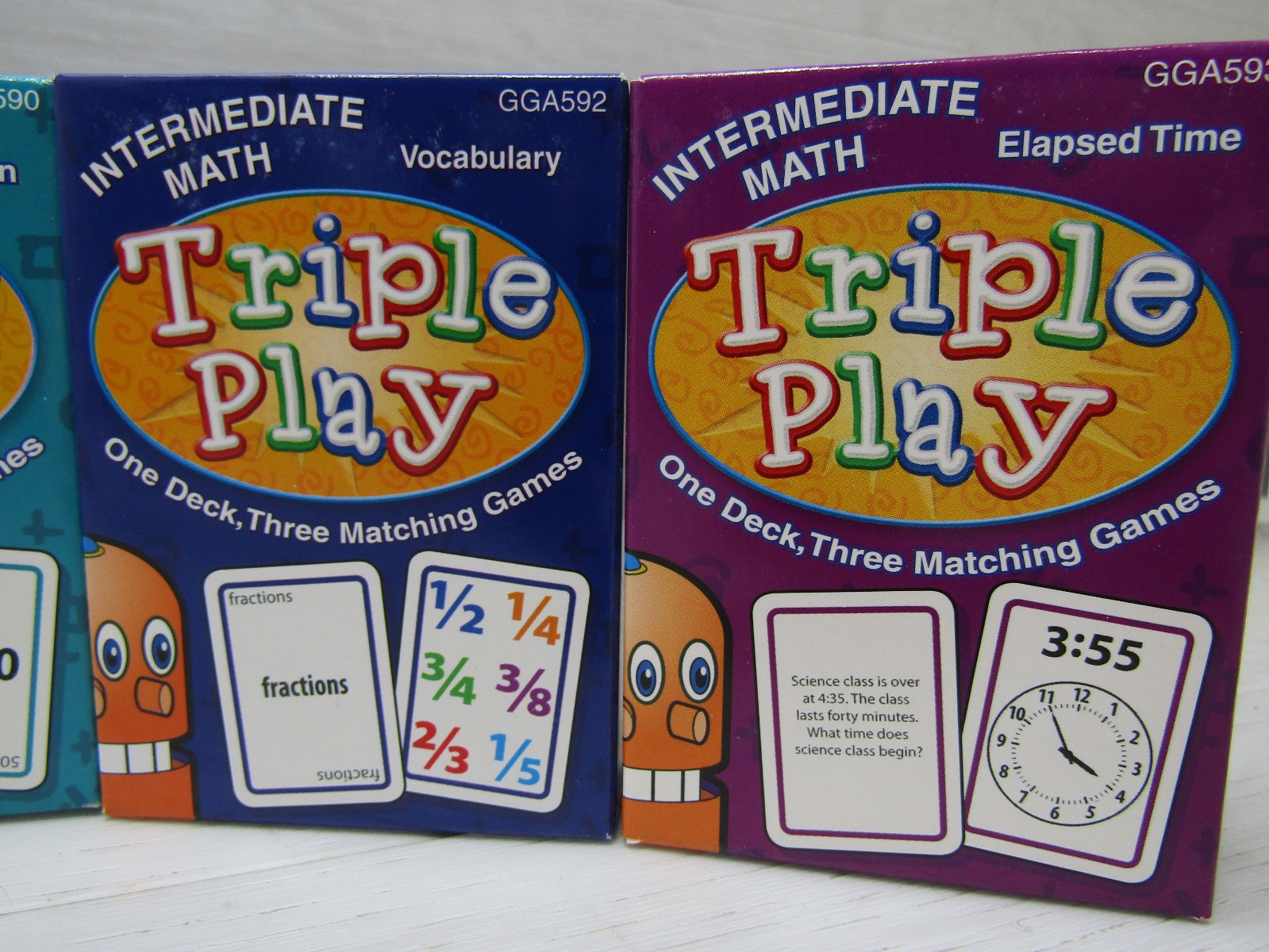 Early Math Skills TRIPLE PLAY Lot of 8: 4)Primary Math & 4)Intermediate Math GGA