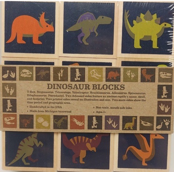 NEW! UNCLE GOOSE DINOSAUR BLOCKS ~ Made in The USA – EDUCATIONAL WOODEN BLOCKS