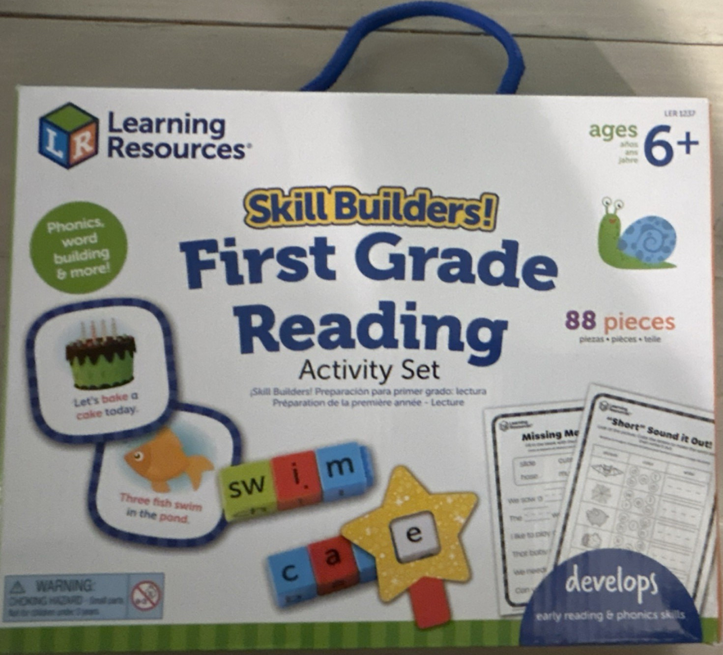 Learning Resources Skill Builders First Grade Reading/Phonics Activity Set 88pc