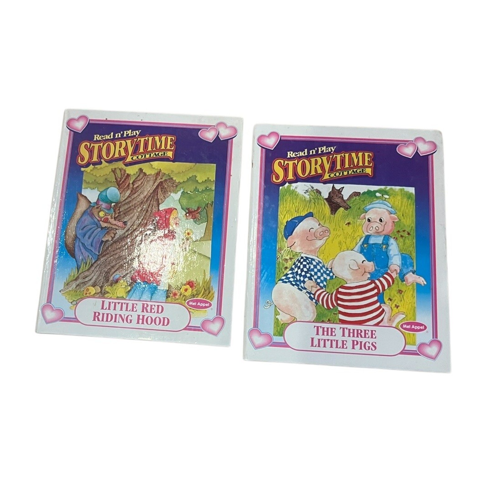 2 Read N Play Storytime Cottage Books Little Red Riding Hood & Three Little PIg