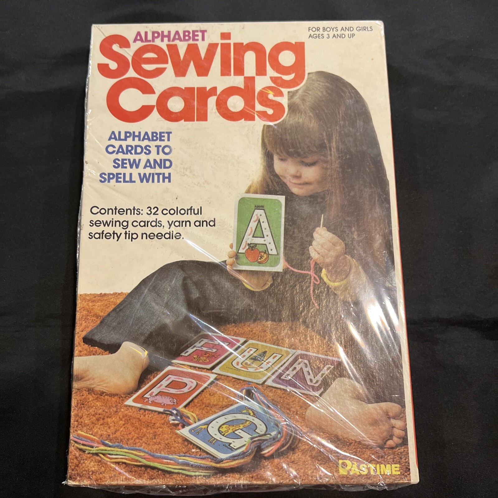 🥰Vintage Alphabet Letters Sewing Cards Sew and Spell 1978 Pastime NIB Sealed🥰