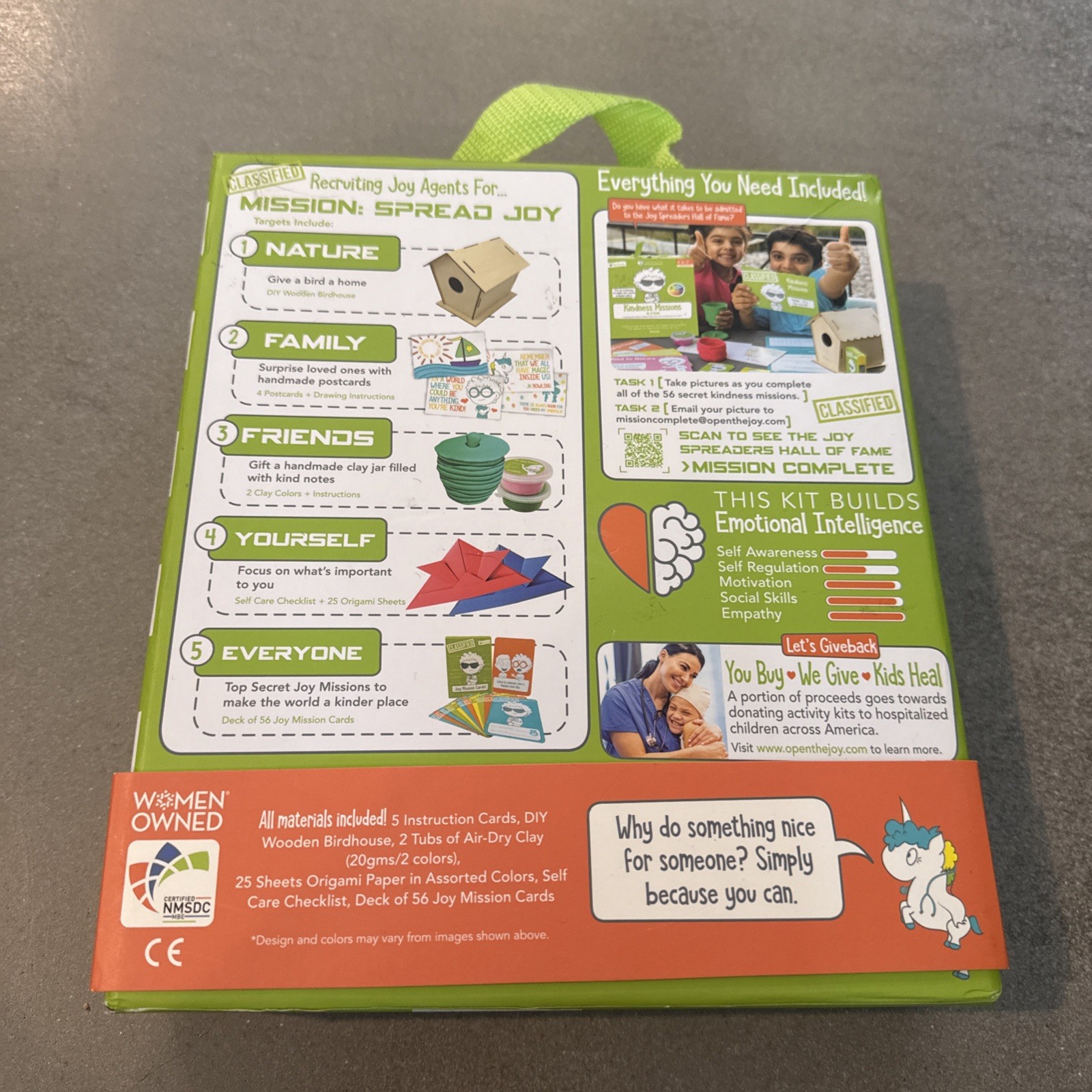Open The Joy Missions Spread Joy Activity Box 5 Easy Ways To Inspire Kindness 4+