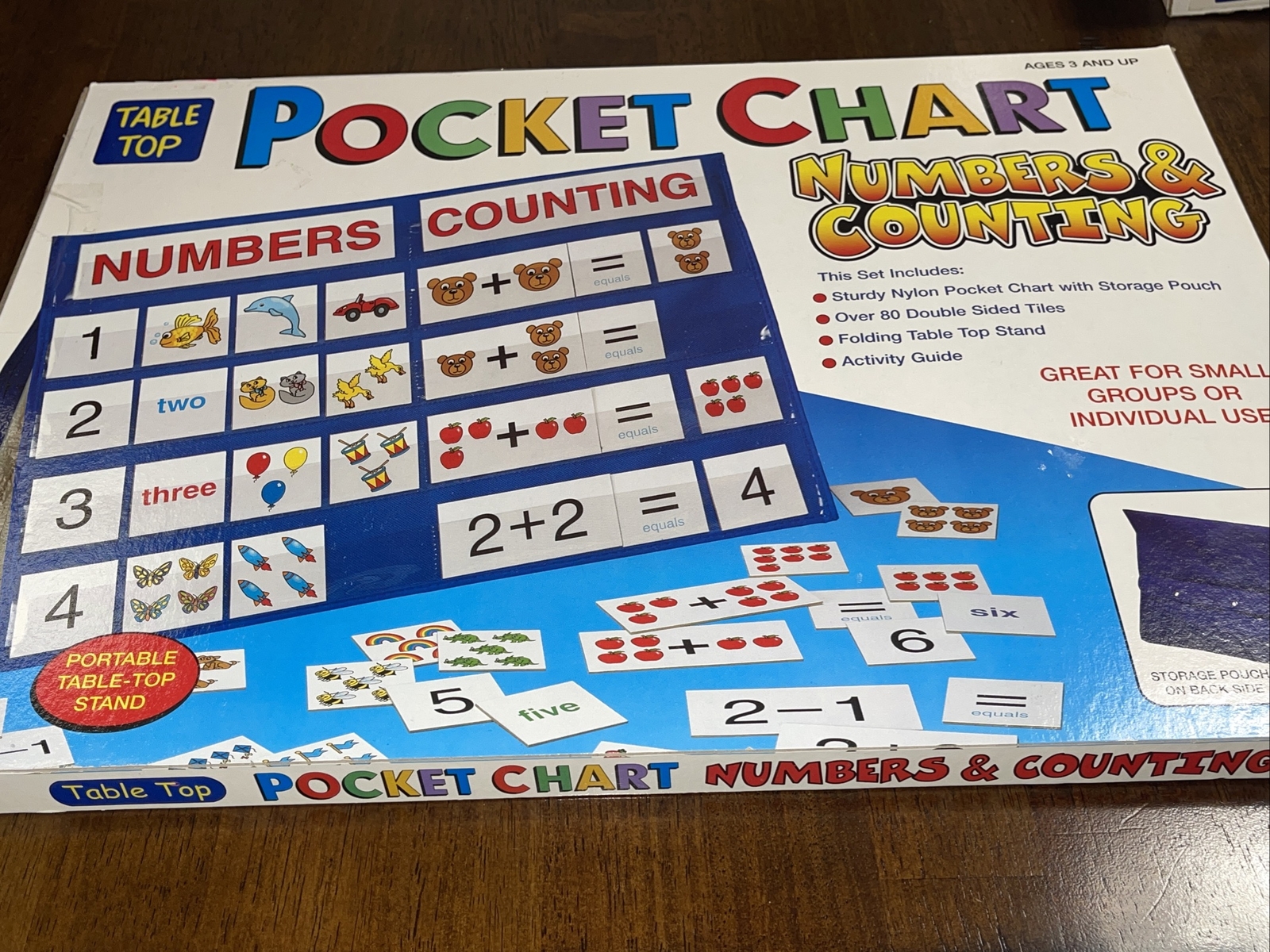 Table Top Pocket Chart Stand With NUMBERS & COUNTING Math Learning Tiles