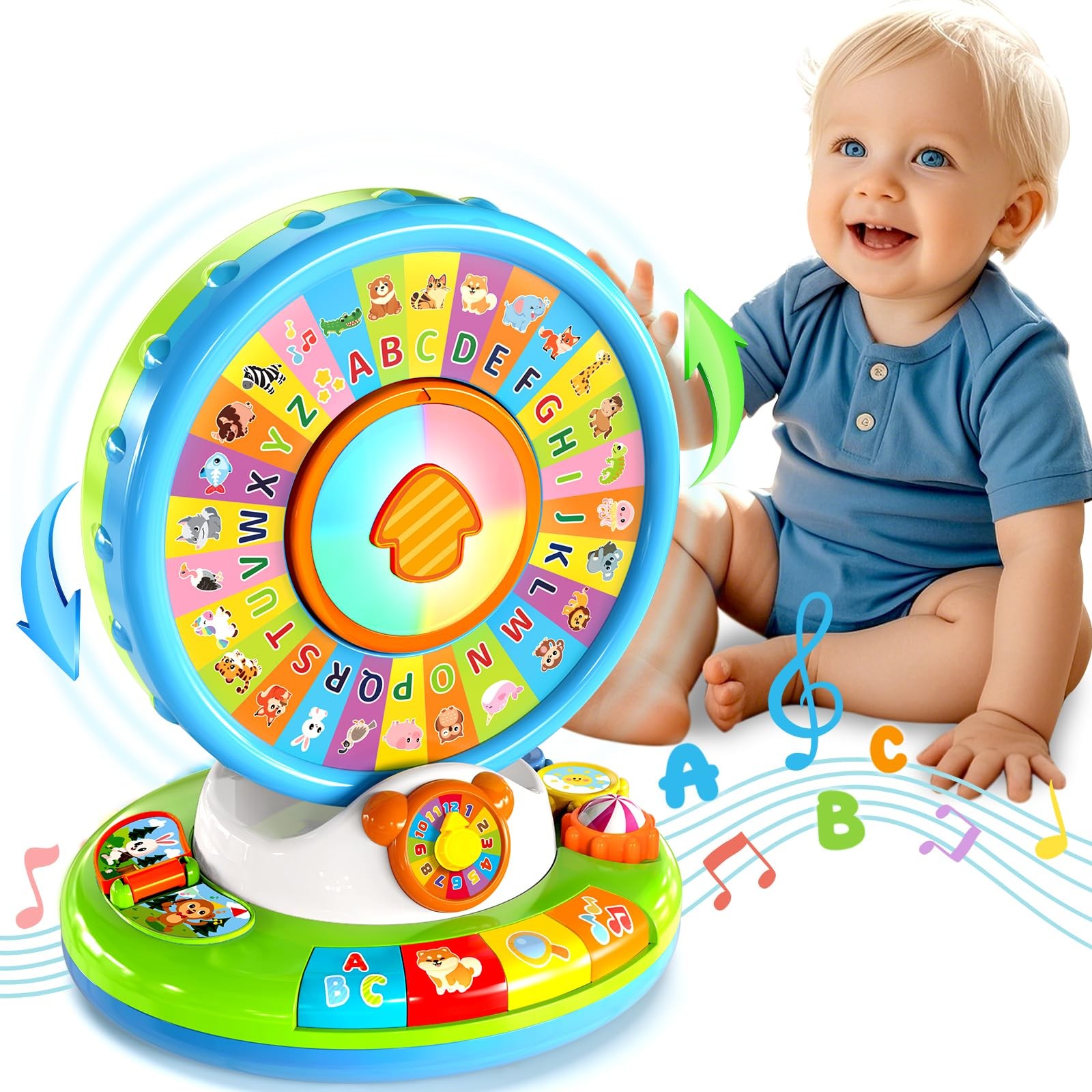 Duchong Learning Toy for Kids 1 2 3 Year Old 7.9 x 7 x 9.8 inches, Multicolor