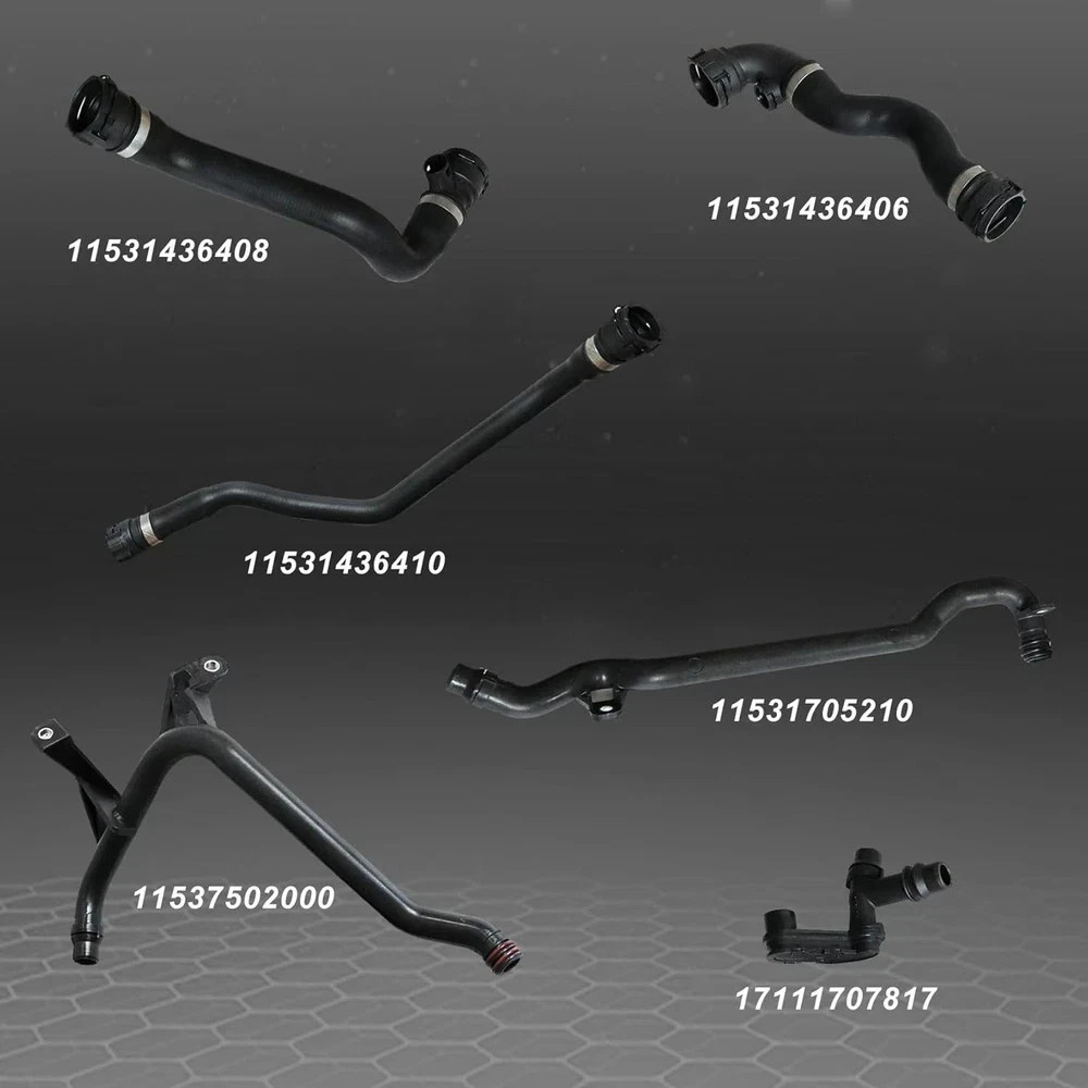 FZJDSD 7Pcs Set Expansion Tank Coolant Radiator Hose Kit Compatible with BMW