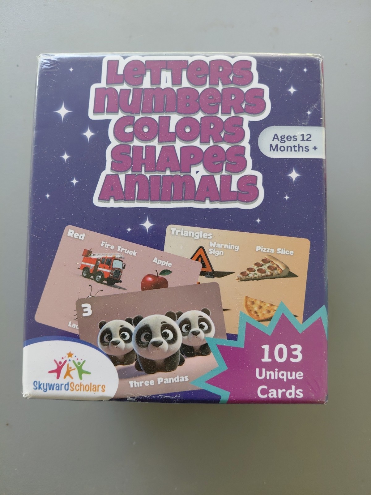 Flashcards for Toddlers Letters Numbers Colors Shapes & Animals 12 Months Plus