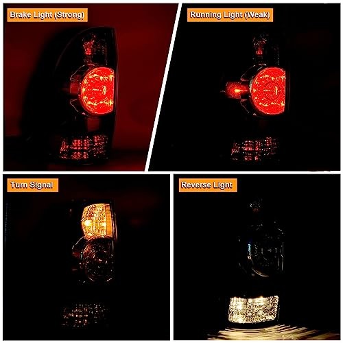 Tail Light Assembly Compatible With 2005-2015 Black Housing with Clear Lens