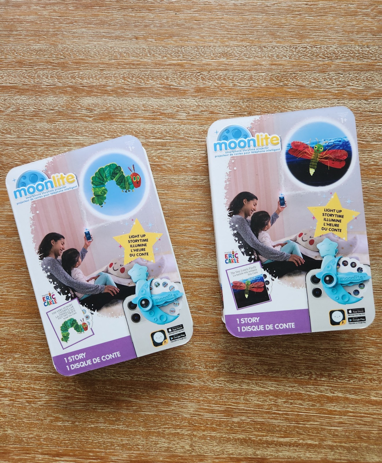 NEW 2x Moonlite Story Reel Lot The Very Hungry Caterpillar & Lonely Firefly