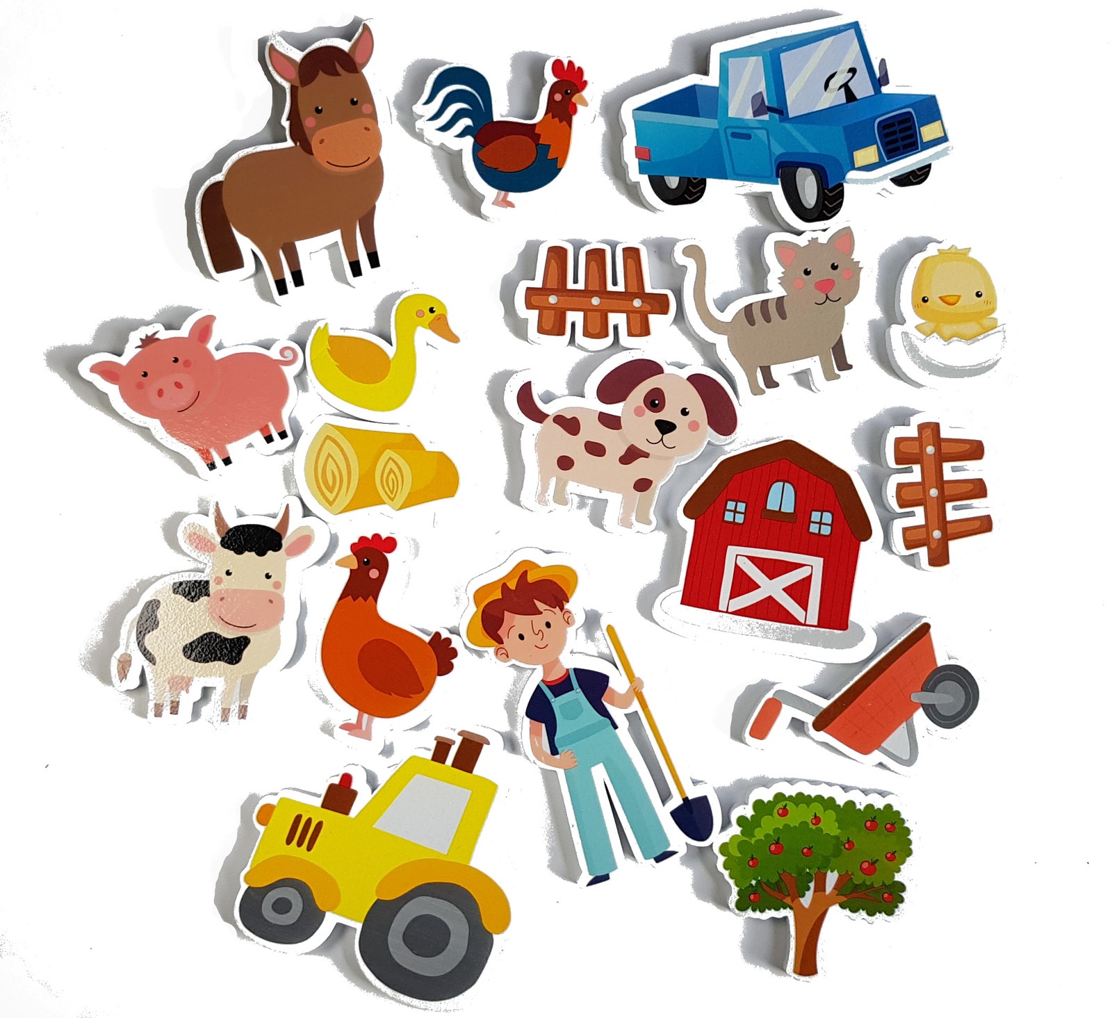 Bath Time Farm Animals Foam Play Pieces with Storage Bag