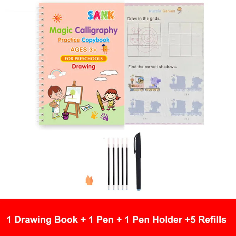 Sank Magic Practice Copybook Pen Preschools Kids Calligraphy English Verison Fre