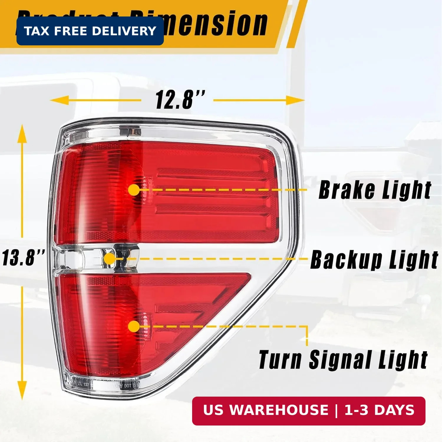 Boine F150 Tail Light Compatible With 2009 2010 2011 2012 2013 2014 Ford F150 F-