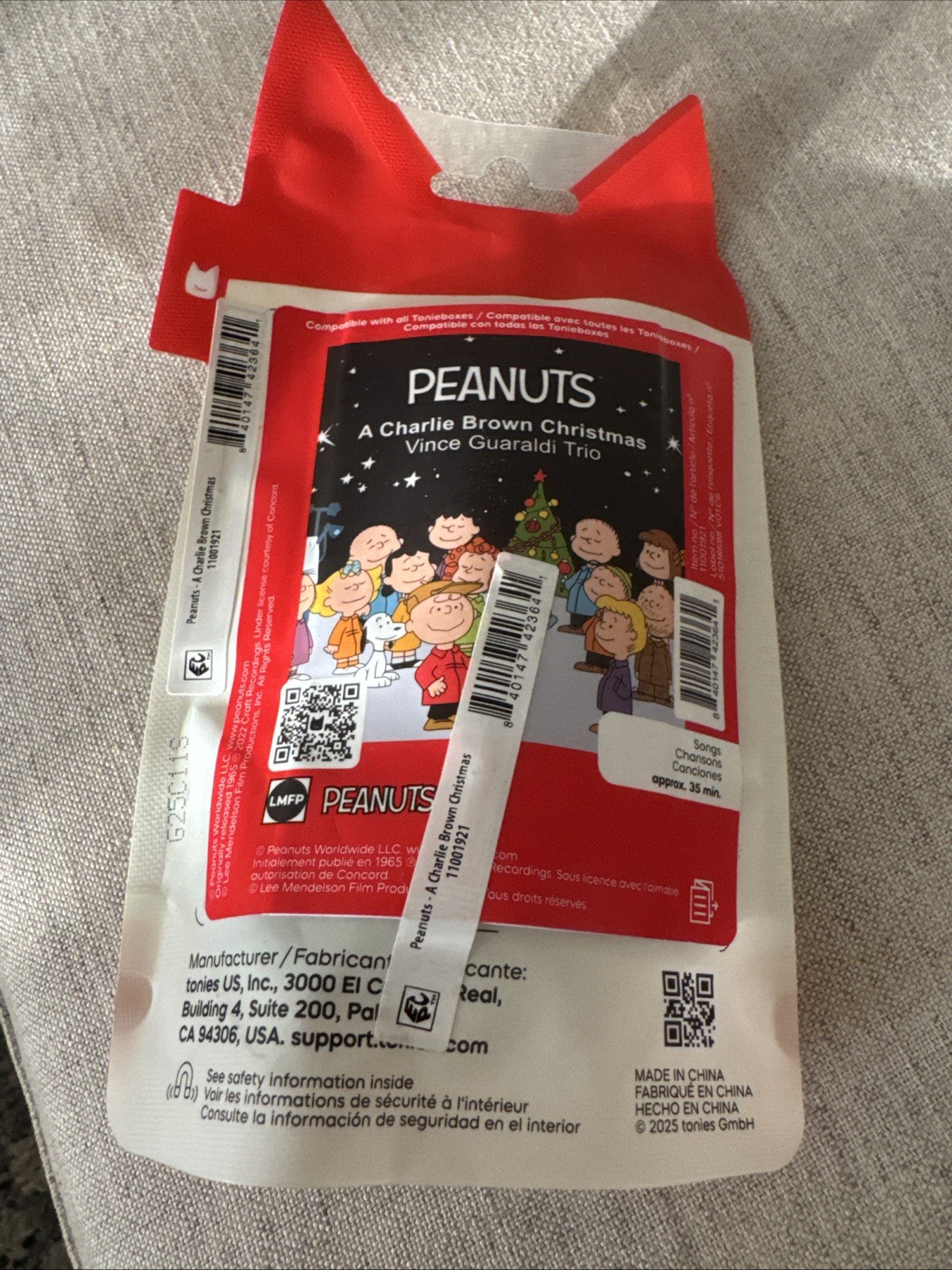 tonies Linus w Piano Figure 3yrs+ Peanuts Charlie Brown Sing & Dance NEW SEALED