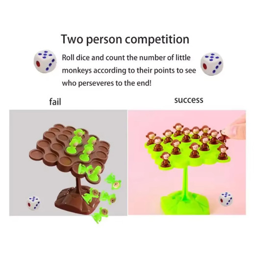 Creative Balancing Tree Toy Digital Monkey Balance Scale Educational Number Boar