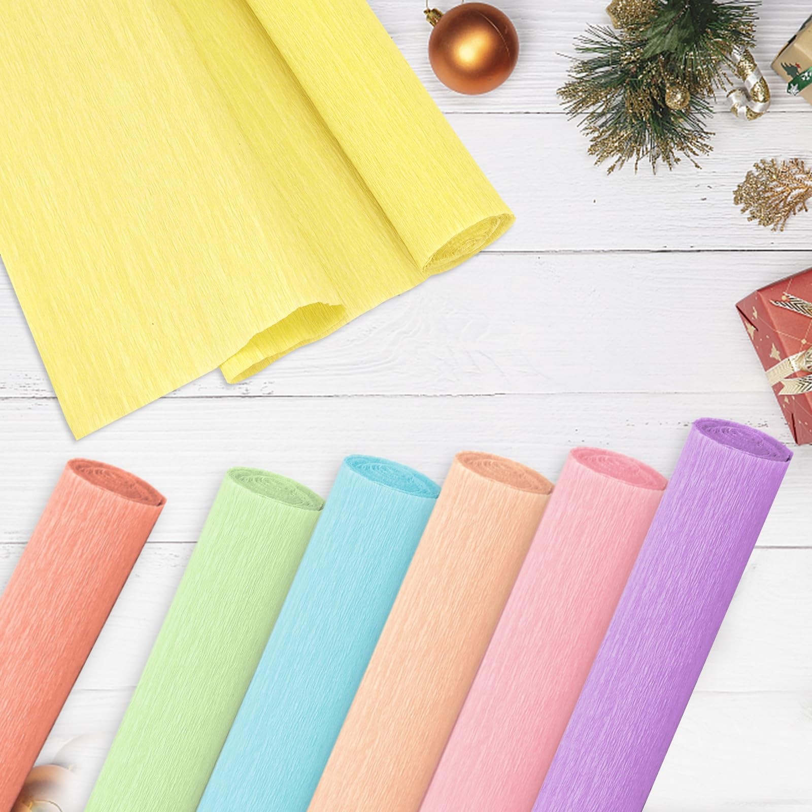 Crepe Paper Streamers 8 Rolls, 10 x 98Inch 8 Pastel Colors