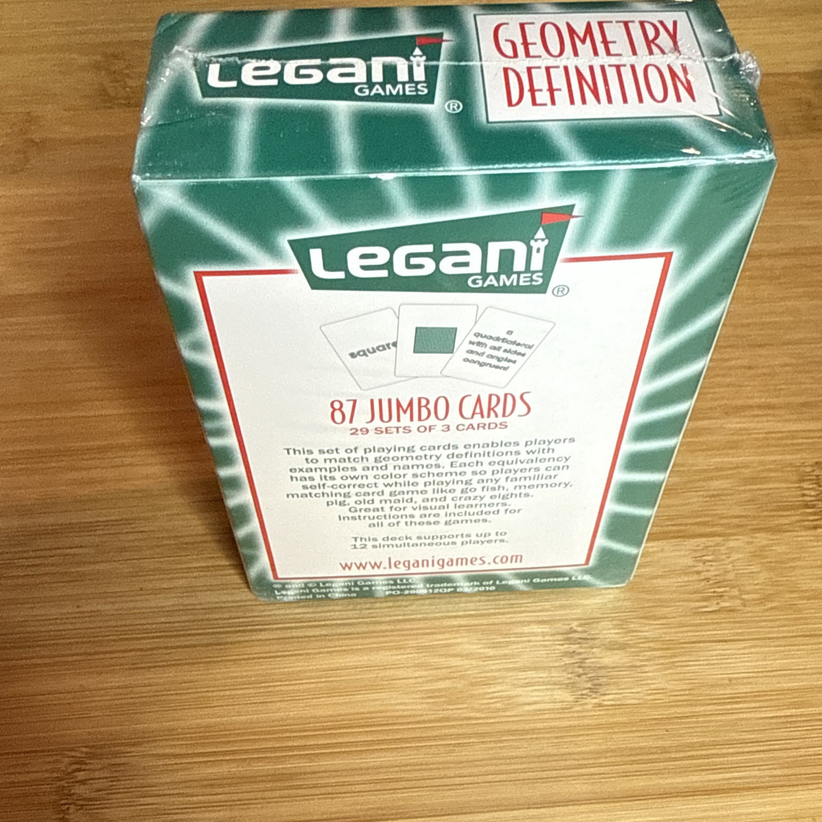 Legani Geometry Definition Playing Cards Master Definitions Middle School NEW