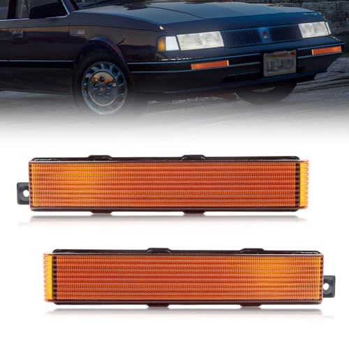 Front Turn Signal Marker Light Housing Compatible with Oldsmobile Amber Lens