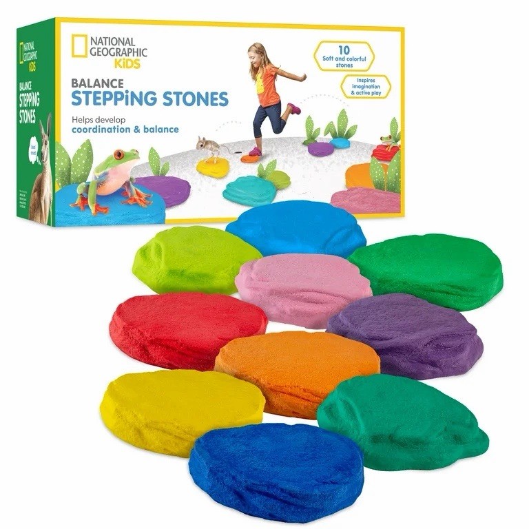 National Geographic Foam Stepping Stones Kids Lot Of 10 Durable Sensory Balance
