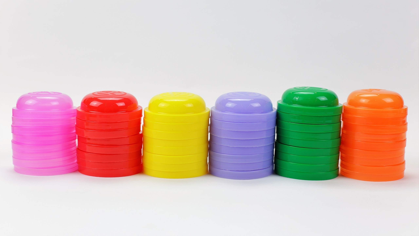 2” Frosty-Clear Acorn Capsules 30 Pcs Assorted Colors Plastic Capsules for Toys