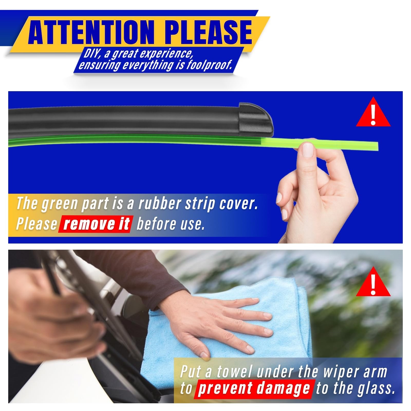 2 wipers Replacement for 2005-2012 Toyota Avalon/2013-2017 Ford Taurus/2010-2…