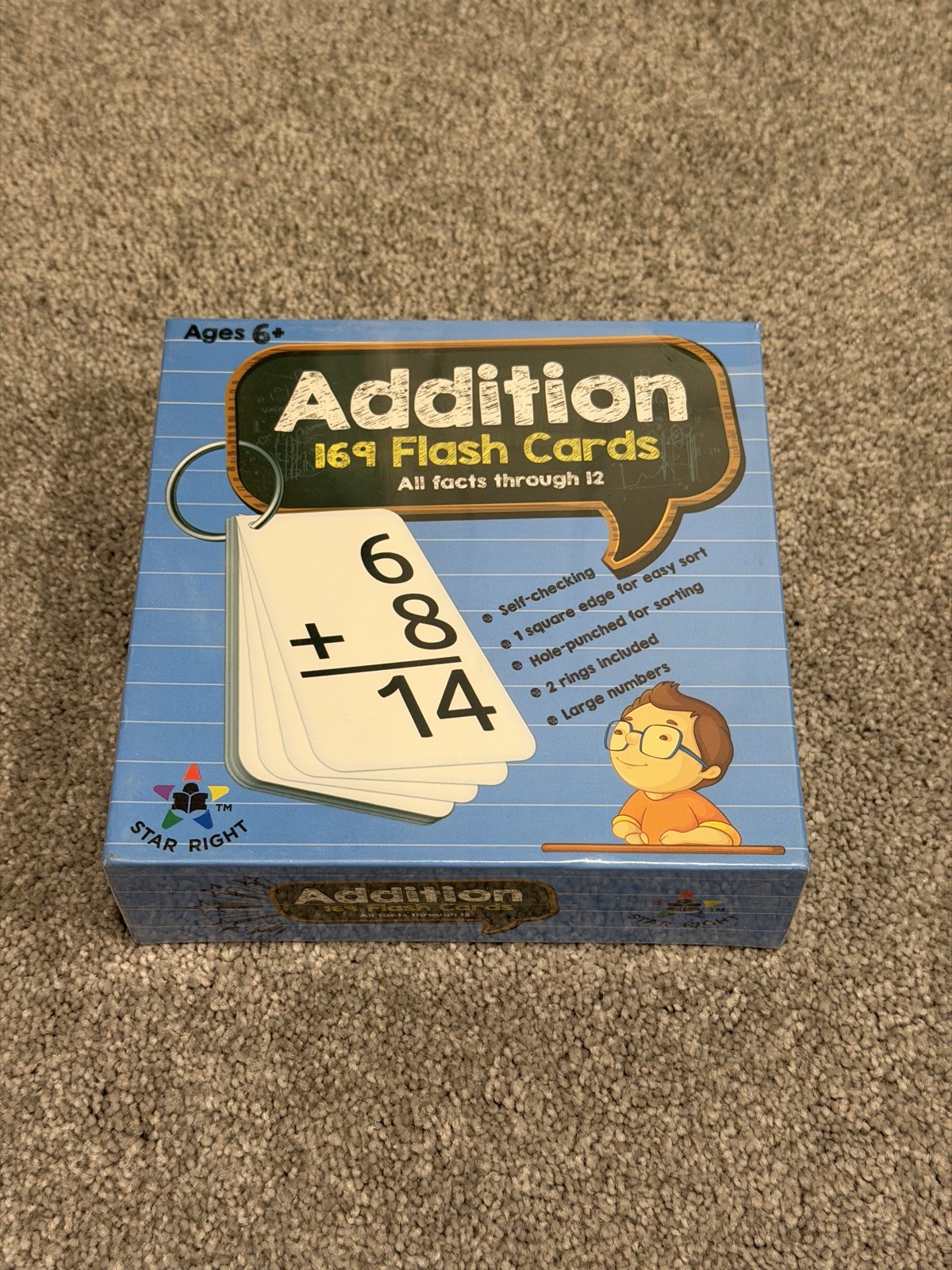 NEW Addition Flash Cards – 169 Math Facts Through 12 – Ages 6+