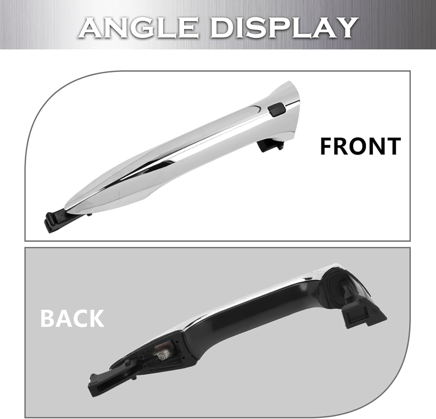 4PCS Chrome Exterior Door Handle Compatible with 2011-2016 Elantra, Outer Front