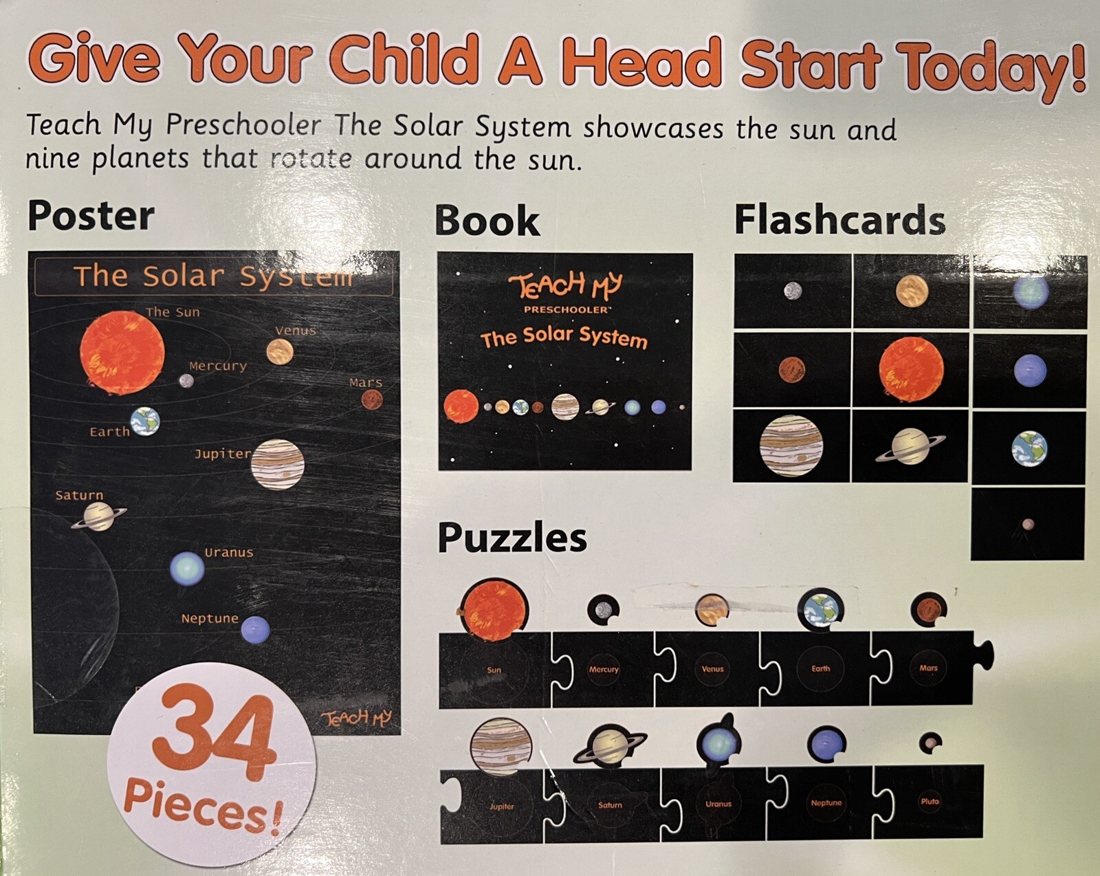 Teach My Preschooler The Solar System – 810754000184 – Ages 3+ yrs. ** Brand New